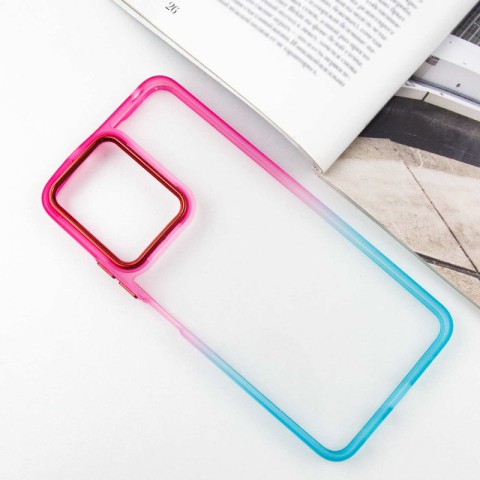 Чохол TPU+PC Fresh sip series для Xiaomi Redmi Note 12 4G Бірюзовий / Рожевий