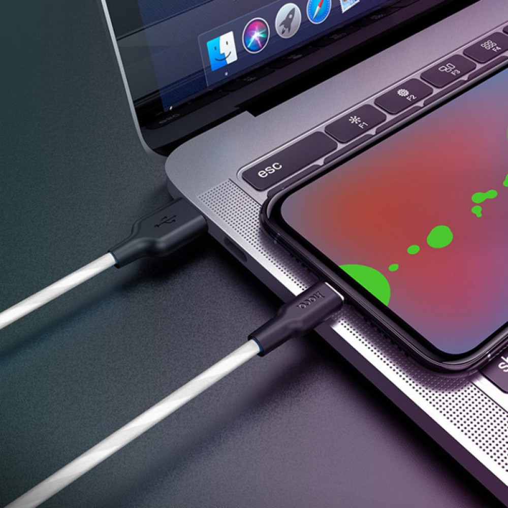Дата кабель Hoco X21 Plus Silicone Type-C Cable (2m) Чорний / Білий