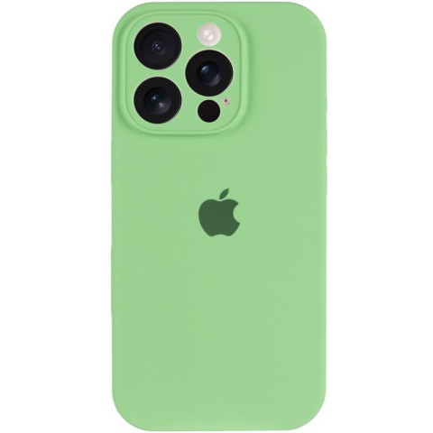 Чохол Silicone Case Full Camera Protective (AA) для Apple iPhone 13 Pro (6.1") М'ятний / Mint