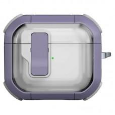 Футляр протиударний Locking Button для навушників Airpods 3 Light Purple