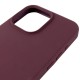 Чохол Silicone Case (AA) Logo with MagSafe для Apple iPhone 14 Pro Max (6.7") Бордовий / Plum
