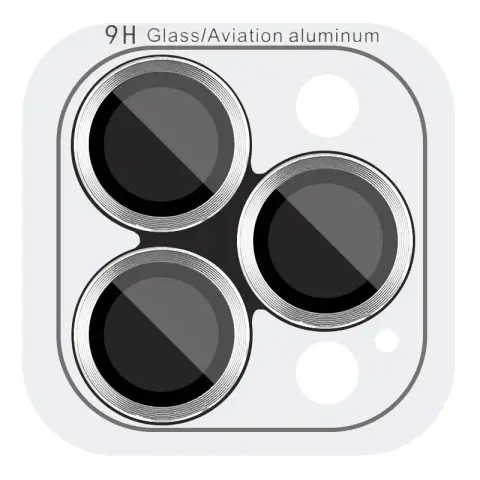 Захисне скло Metal Classic на камеру (у упак.) для Apple iPhone 14 Pro (6.1") / 14 Pro Max (6.7") Срібний / Silver