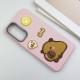 Чохол TPU Leather Toys для Samsung Galaxy S24 FE Capybara / Pink