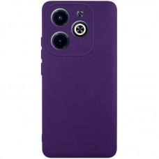 Чохол TPU GETMAN Liquid Silk Full Camera для Infinix Hot 40i Темно фіолетовий / Dark Purple