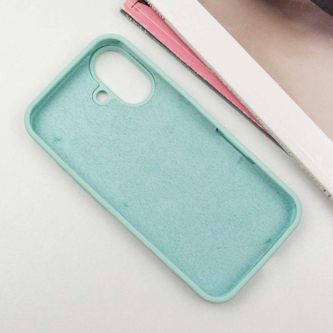 Чохол Silicone Case Full Protective (AA) для Apple iPhone 16 (6.1") Бірюзовий / Turquoise