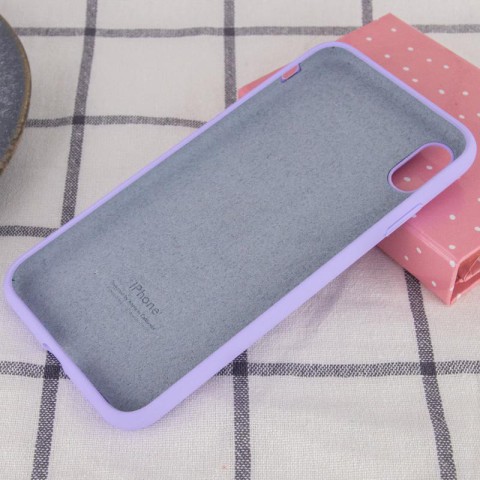 Чохол Silicone Case Full Protective (AA) для Apple iPhone X / XS (5.8") Бузковий / Dasheen