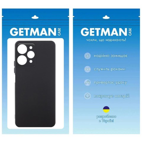 Чохол TPU GETMAN Liquid Silk Full Camera для Xiaomi Redmi 12 Чорний / Black