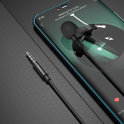 Мікрофон петличний Hoco L14 3,5mm (2m) Чорний