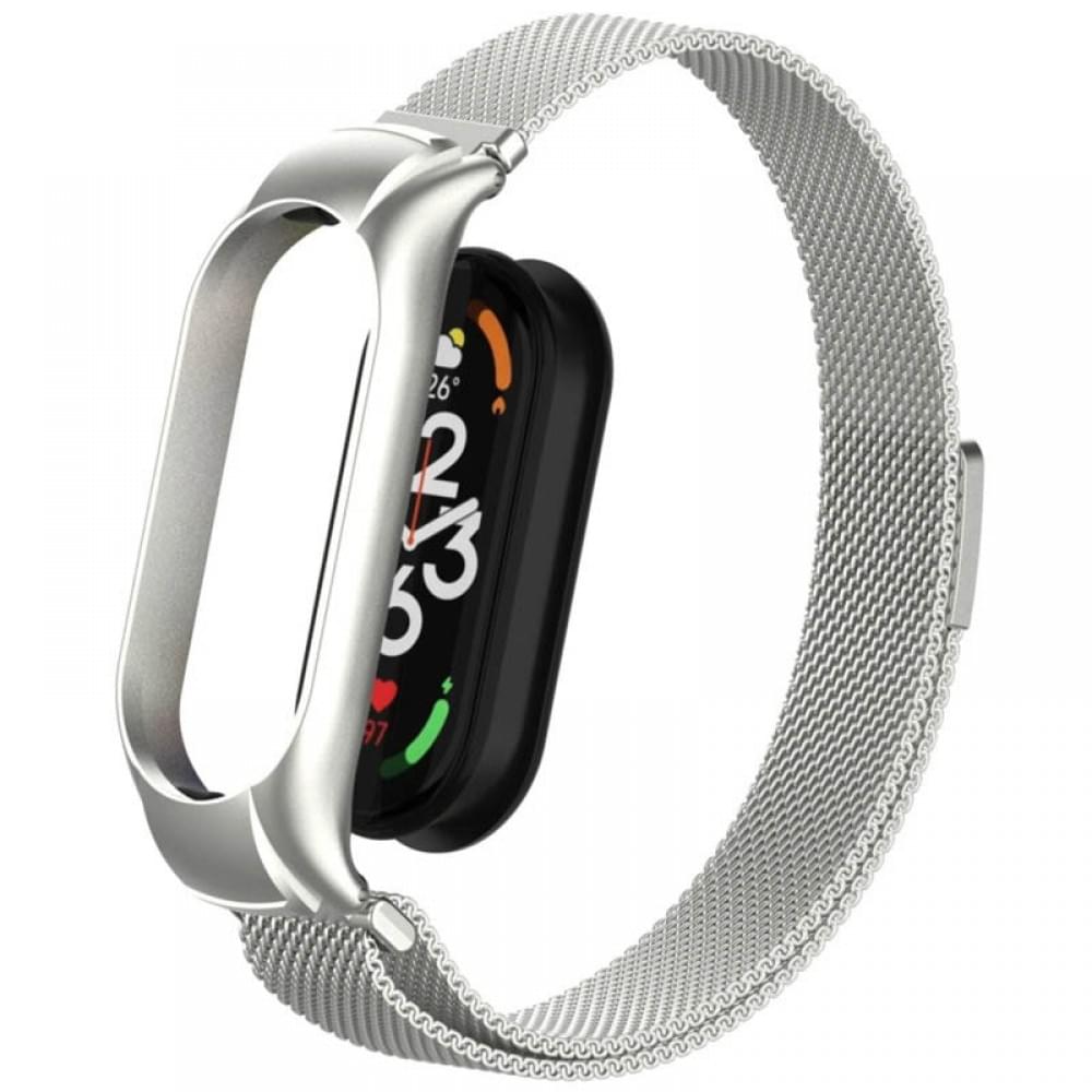 Ремінець Milanese Loop Design для Xiaomi Mi Band 7 Silver
