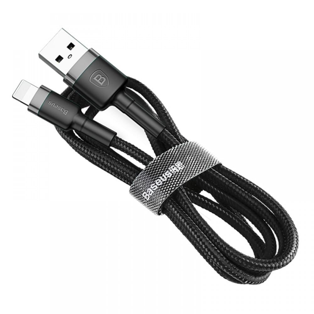 Дата кабель Baseus Cafule Lightning Cable 1.5A (2m) (CALKLF-C) Сірий / Чорний