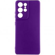 Чохол TPU GETMAN Liquid Silk Full Camera для Samsung Galaxy S22 Ultra Фіолетовий / Ultra Violet