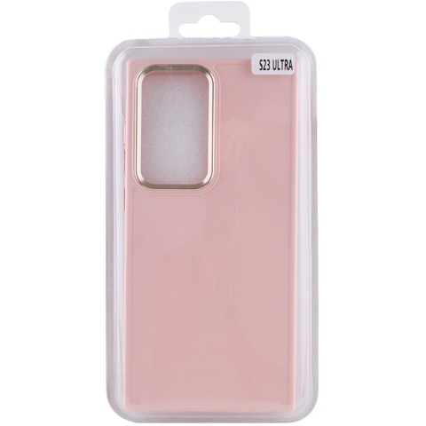 TPU чохол Bonbon Metal Style для Samsung Galaxy S23 Ultra Рожевий / Light pink