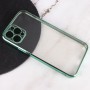 Прозорий силіконовий чохол глянцева окантовка Full Camera для Apple iPhone 13 Pro (6.1") Зелений