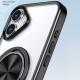 TPU+PC чохол Metal Ring with MagSafe для Apple iPhone 16 (6.1") Чорний