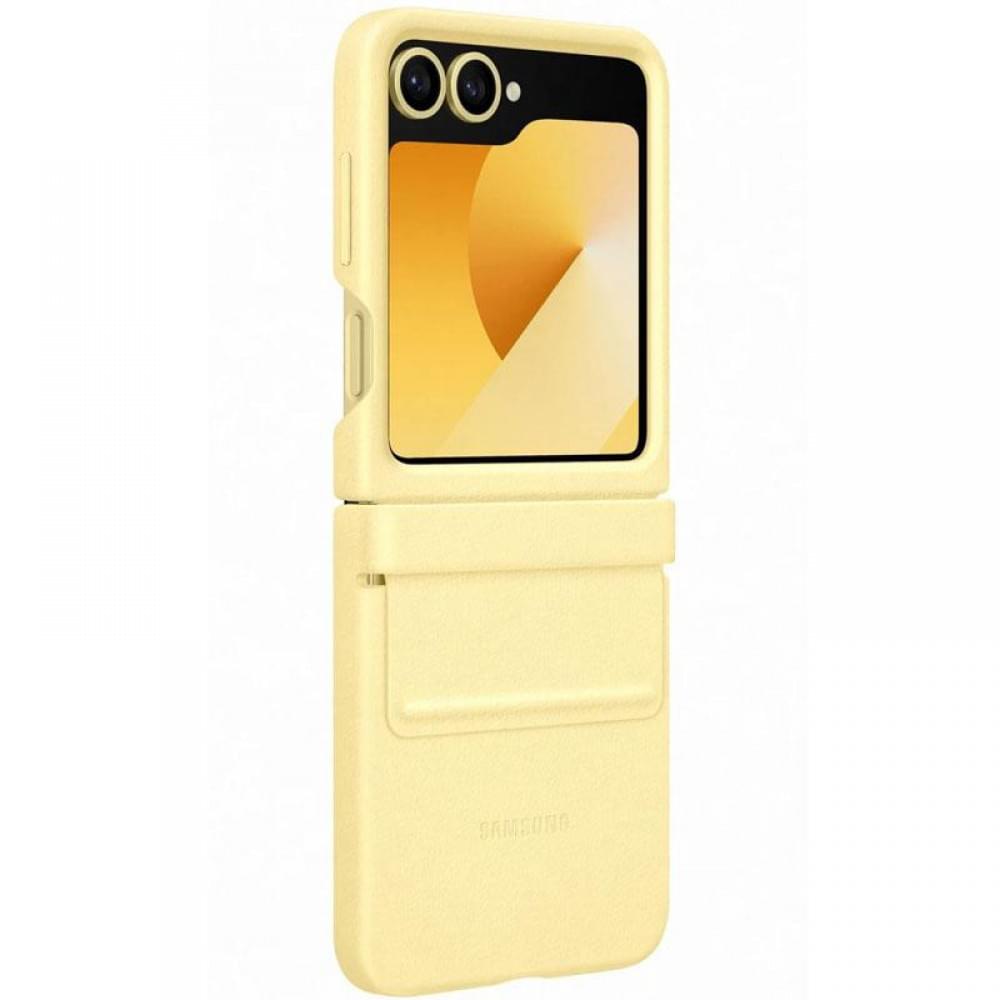 Кожаный чехол Leather Case (AAA) для Samsung Galaxy Z Flip6