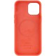 Чохол Silicone case (AAA) full with Magsafe and Animation для Apple iPhone 12 Pro Max (6.7") Помаранчевий / Pink citrus