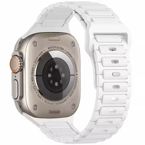 Силіконовий ремінець Defense для Apple Watch 42(ser.1-3)/44/45/46/49mm White
