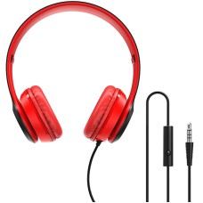 Накладні навушники Borofone BO5 (3.5mm/1.2m) Червоний
