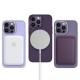 TPU чохол Bonbon Metal Style with MagSafe для Apple iPhone 16 Pro Max (6.9") Фіолетовий / Dark Purple