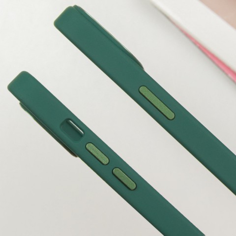 TPU чохол Bonbon Metal Style with MagSafe для Apple iPhone 14 (6.1") Зелений / Pine green