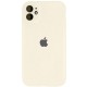 Чохол Silicone Case Full Camera Protective (AA) для Apple iPhone 12 (6.1") Бежевий / Antique White
