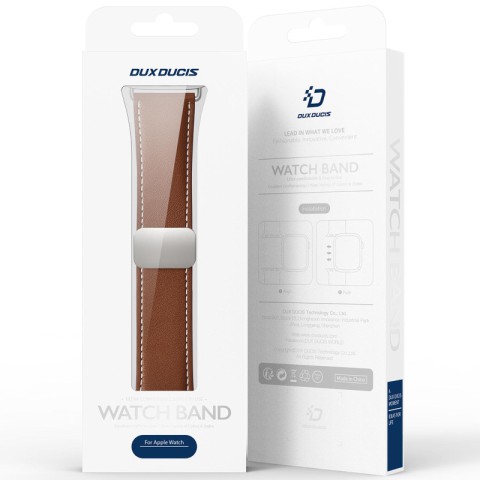 Ремінець Dux Ducis Genuine Leather для Apple Watch 38/40/41/42mm(ser.10) Brown