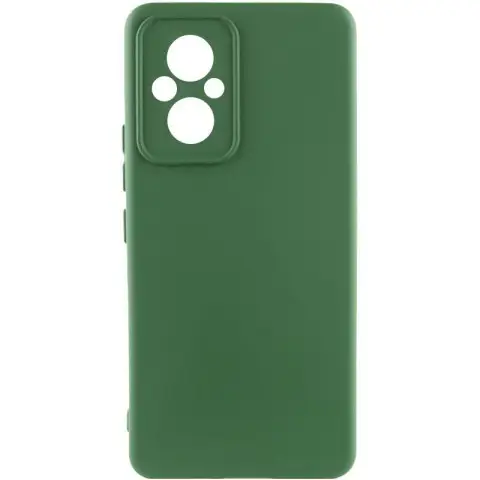 Чохол Silicone Cover Ummi Lakshmi Full Camera (AA) для Xiaomi Poco M5 Зелений / Dark green
