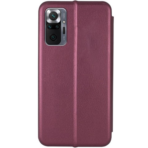 Шкіряний чохол-книжка Classy для Xiaomi Redmi Note 10 Pro / 10 Pro Max Бордовий