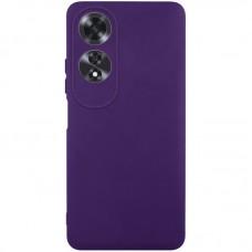 Чохол TPU GETMAN Liquid Silk Full Camera для Oppo A60 4G Темно фіолетовий / Dark Purple
