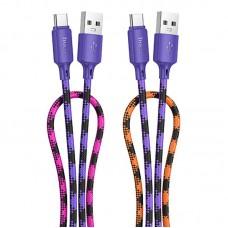 Дата кабель Hoco X116 Meridian USB to Type-C 3A (1m) Gradient Purple Mix