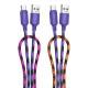 Дата кабель Hoco X116 Meridian USB to Type-C 3A (1m) Gradient Purple Mix