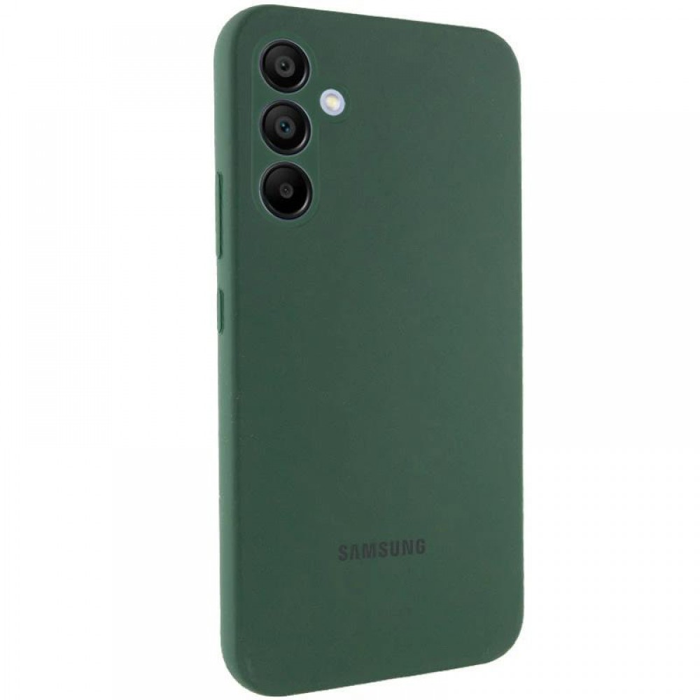 Чохол Silicone Cover Lakshmi Full Camera (AAA) with Logo для Samsung Galaxy A56 Зелений / Cyprus Green
