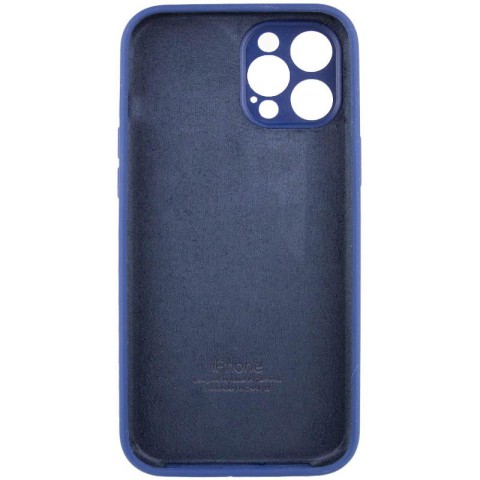 Чохол Silicone Case Full Camera Protective (AA) для Apple iPhone 12 Pro Max (6.7") Синій / Deep navy