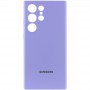 Чохол Silicone Cover Lakshmi Full Camera (AAA) with Logo для Samsung Galaxy S24 Ultra Бузковий / Dasheen