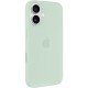 Чохол Silicone case (AAA) with Magsafe and Animation (button) для Apple iPhone 16 Plus (6.7") Aquamarine