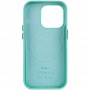 Шкіряний чохол Leather Case (AA Plus) with MagSafe для Apple iPhone 14 Pro Max (6.7") Ice