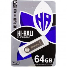 Флеш накопичувач USB Hi-Rali Shuttle 64 GB Срібна серія Срібний