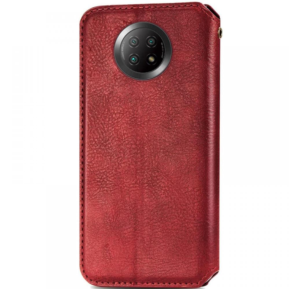 Шкіряний чохол-книжка GETMAN Cubic (PU) для Xiaomi Redmi Note 9 5G / Note 9T Червоний