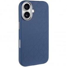 Шкіряний чохол Carved with MagSafe для Apple iPhone 16 (6.1") Blue