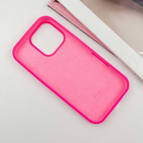 Чохол Silicone Case Full Protective (AA) для Apple iPhone 16 Pro Max (6.9") Рожевий / Barbie pink