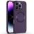 TPU чохол Bonbon Metal Style with MagSafe для Apple iPhone 16 Pro (6.3") Фіолетовий / Dark Purple