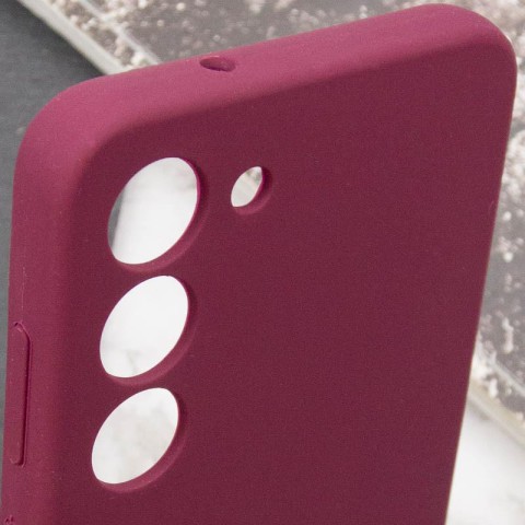 Чохол Silicone Cover Lakshmi Full Camera (AAA) with Logo для Samsung Galaxy A34 5G Бордовий / Plum