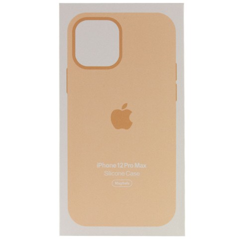 Чохол Silicone case (AAA) with Magsafe and Animation для Apple iPhone 12 Pro Max (6.7") Помаранчевий / Cantaloupe