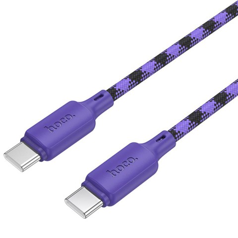 Дата кабель Hoco X116 Meridian Type-C to Type-C 60W (1m) Gradient Purple Mix