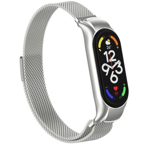 Ремінець Milanese Loop Design для Xiaomi Mi Band 7 Silver