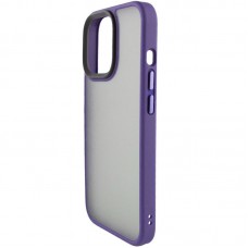 TPU+PC чохол Metal Buttons для Apple iPhone 12 Pro Max (6.7") Темно-фіолетовий