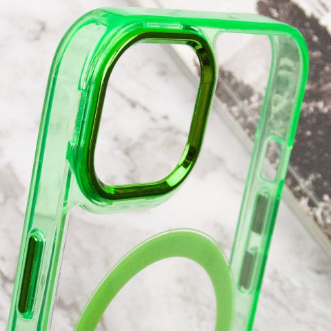 Чохол TPU Iris with MagSafe для Apple iPhone 12 Pro Max (6.7") Салатовий