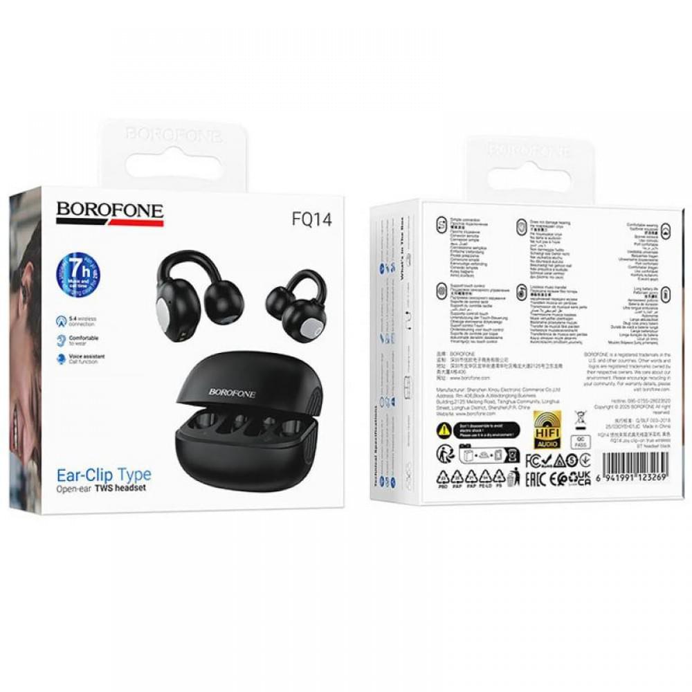 Бездротові TWS навушники Borofone FQ14 Joy clip-on Black