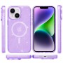 Чохол TPU Galaxy Sparkle (MagFit) для Apple iPhone 13 / 14 (6.1") Purple+Glitter
