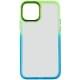 Чохол TPU+PC Fresh sip series для Apple iPhone 12 Pro Max (6.7") Бірюзовий / Лимонний